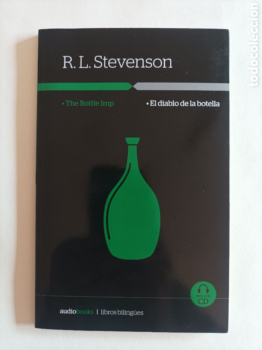 Libros de segunda mano: R L Stevenson. El diablo de la botella. The bottle Imp. Audiolibro. Libros biling&uuml;es. Incluye CD