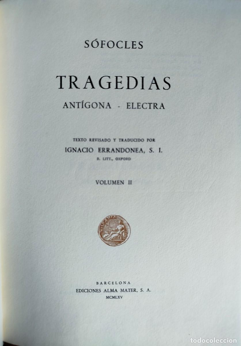 Libros de segunda mano: S&oacute;focles - Tragedias (tres tomos, obra completa) - Foto 5