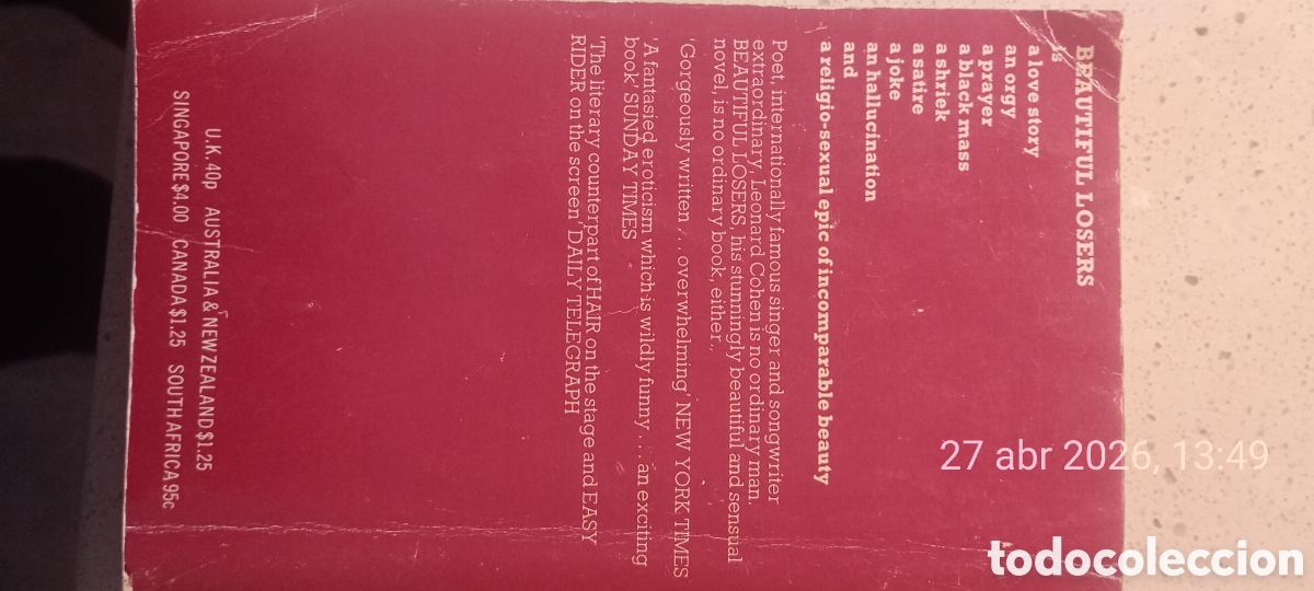 Libros de segunda mano: Leonard Cohen Beautiful Losers - Foto 2