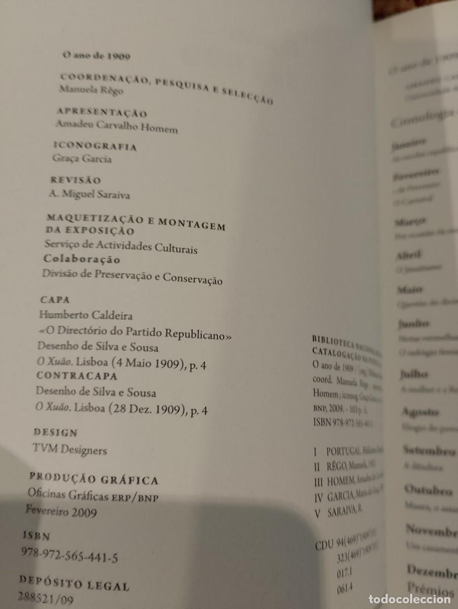 Libros de segunda mano: O Ano de 1909 - Manuela R&ecirc;go - Foto 6
