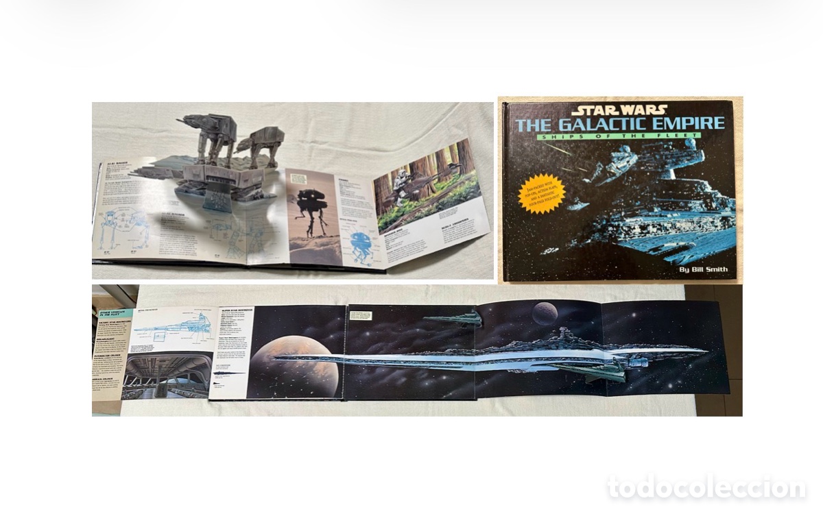 Libros de segunda mano: Star Wars. Libro pop-up las naves del Imperio Gal&aacute;ctico, The Galactic Empire, Ships of the Fleet.