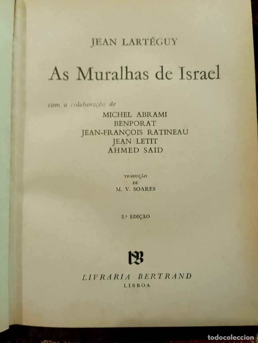 Libros de segunda mano: As Muralhas de Israel - Jean Lart&eacute;guy