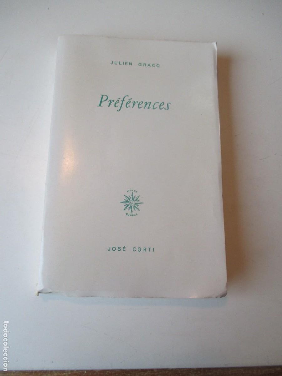 Libros de segunda mano: JULIEN GRACQ Pr&eacute;ferences (franc&eacute;s) W40012