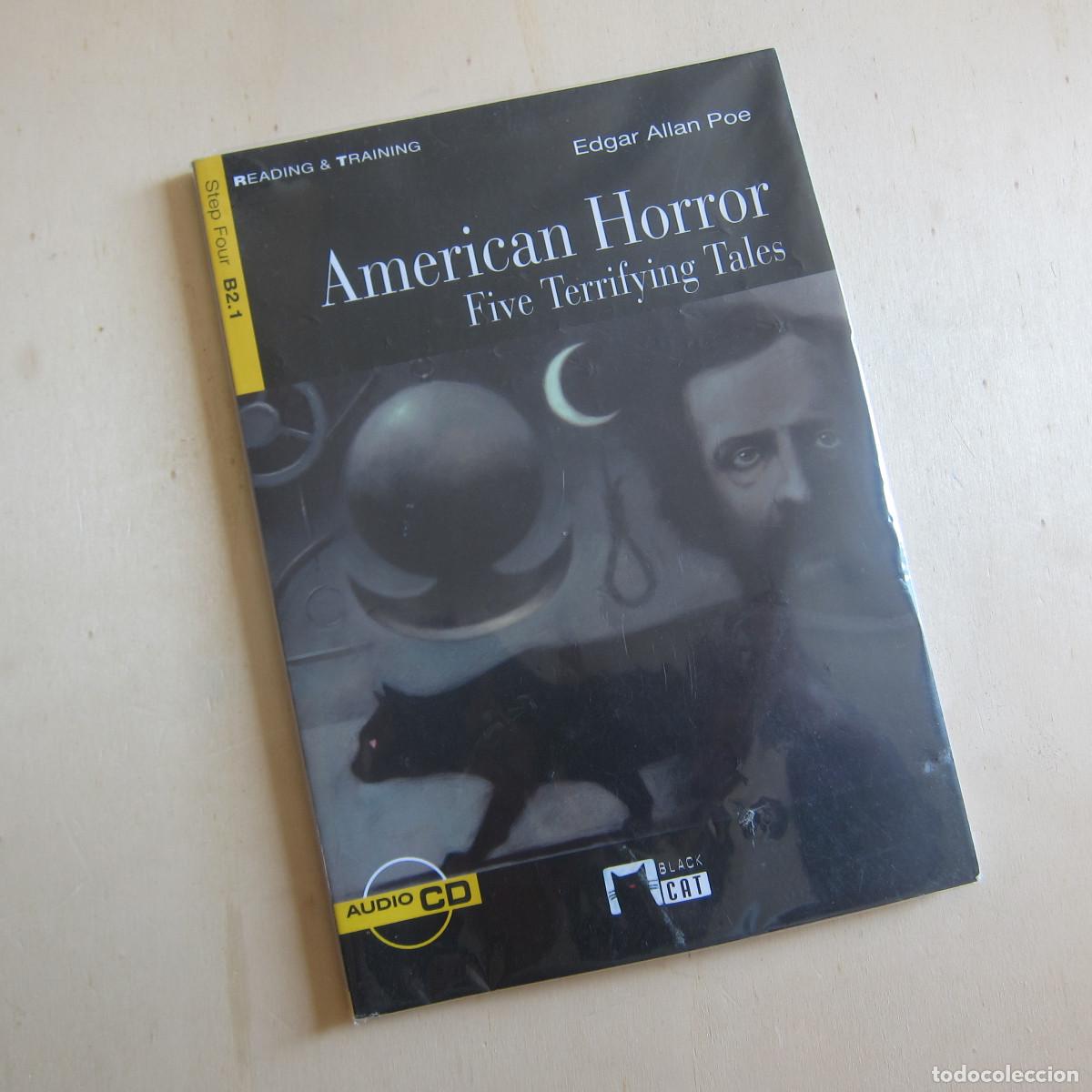 Libros de segunda mano: AMERICAN HORROR. FIVE TERRIFYING TALES - EDGAR ALLAN POE (BLACK CAT) IDIOMAS JUVENIL INFANTIL