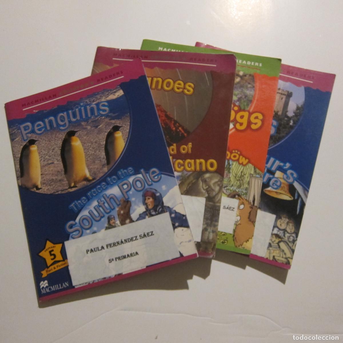 Libros de segunda mano: PACK INGL&Eacute;S - CASTLES, VOLCANOES, DOGS, PENGUINS (MCMILLAN) 4 LIBROS IDIOMAS