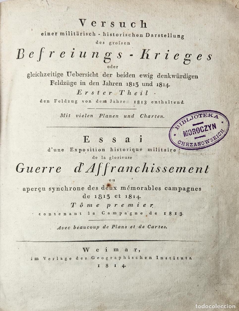 Libros de segunda mano: Versuch einer militarisch - historischen Darstellung des grossen Befreiungs