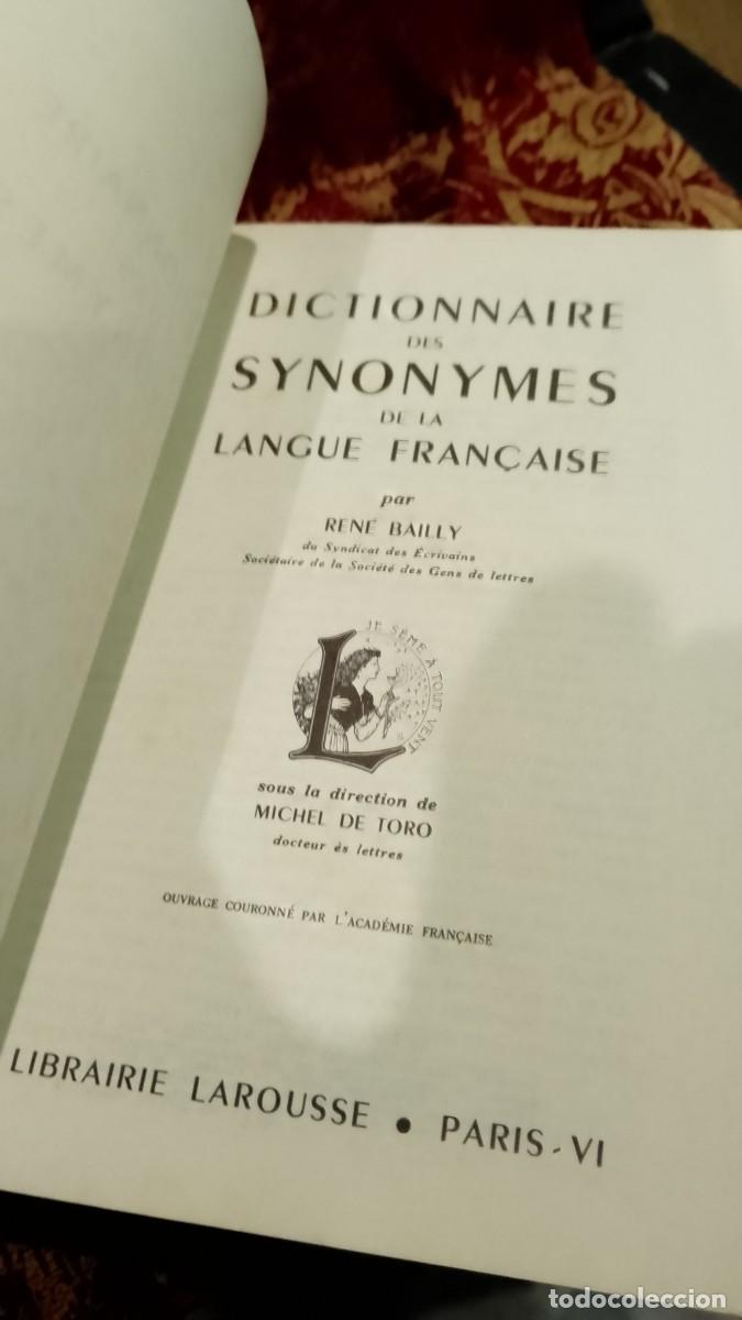 Libros de segunda mano: Synonymes - Ren&eacute; Bailly Dictionaire Larousse - Foto 5