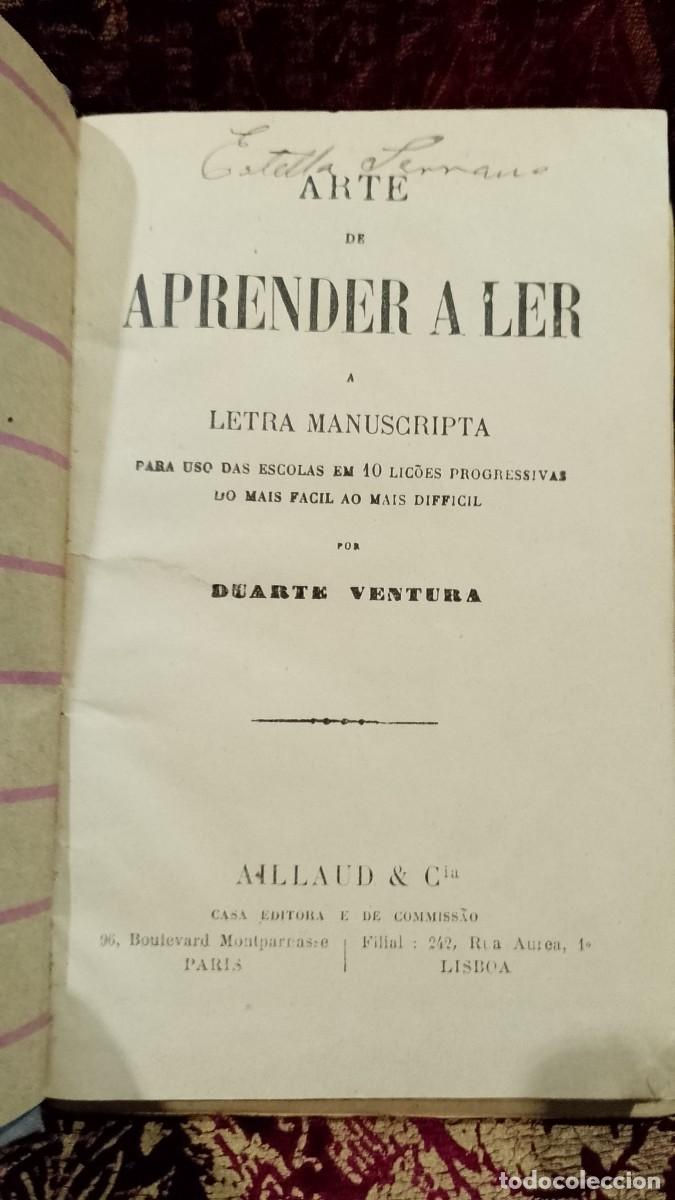 Libros de segunda mano: A Arte de Aprender a Ler a Letra Manuscrita 1901 Duarte Ventura