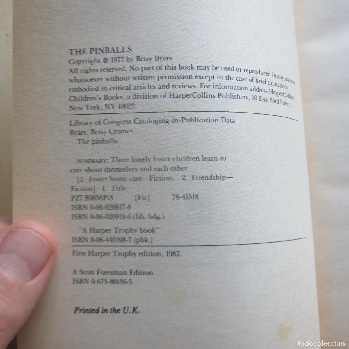 Libros de segunda mano: THE PINBALLS - BETSY BYARS (HARPER TROPHY) IDIOMAS - Foto 8