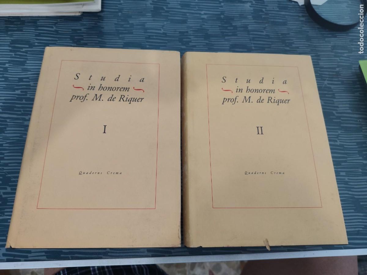 Libros de segunda mano: STUDIA IN HONOREM ,PROF.M.DE RIQUER,2 TOMOS,1986,VER SUMARIOS.