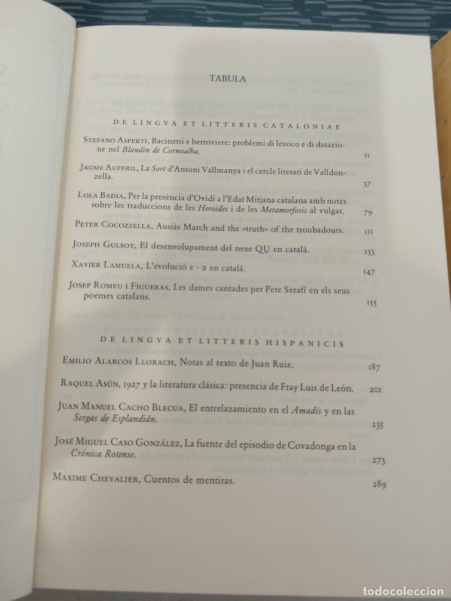 Libros de segunda mano: STUDIA IN HONOREM ,PROF.M.DE RIQUER,2 TOMOS,1986,VER SUMARIOS. - Foto 3