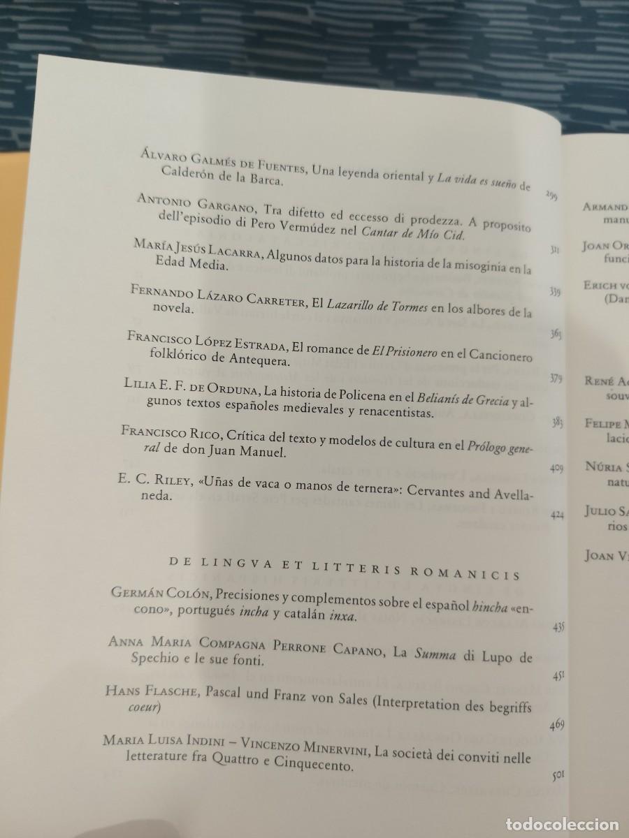 Libros de segunda mano: STUDIA IN HONOREM ,PROF.M.DE RIQUER,2 TOMOS,1986,VER SUMARIOS. - Foto 4