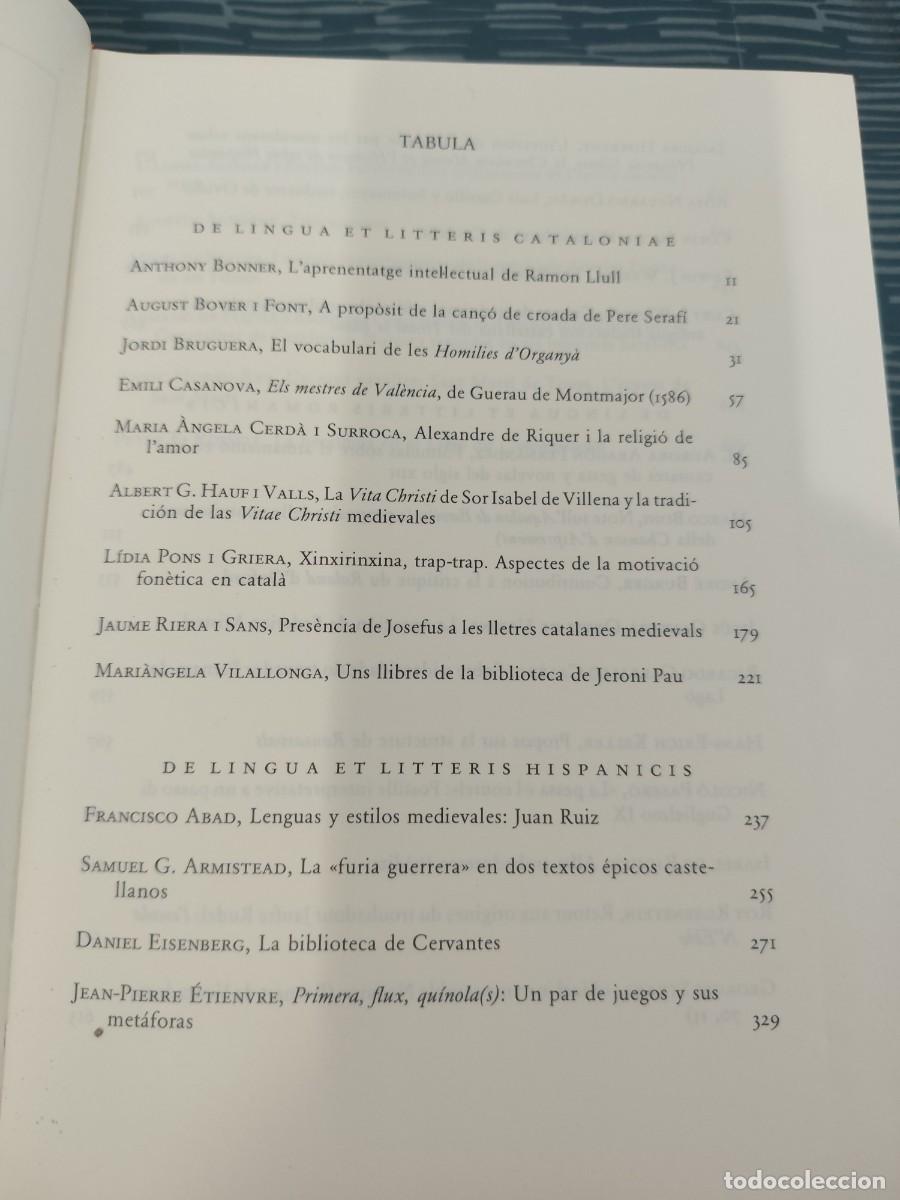 Libros de segunda mano: STUDIA IN HONOREM ,PROF.M.DE RIQUER,2 TOMOS,1986,VER SUMARIOS. - Foto 7