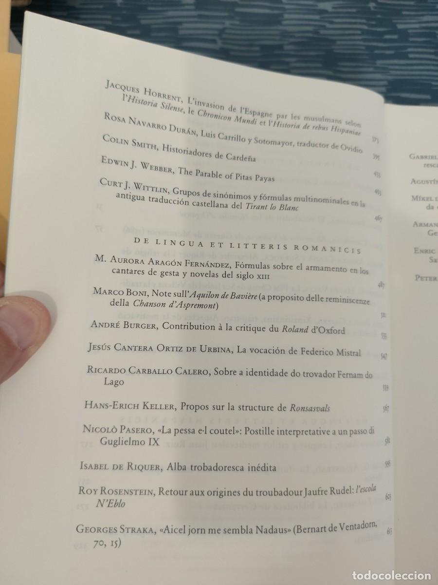 Libros de segunda mano: STUDIA IN HONOREM ,PROF.M.DE RIQUER,2 TOMOS,1986,VER SUMARIOS. - Foto 8