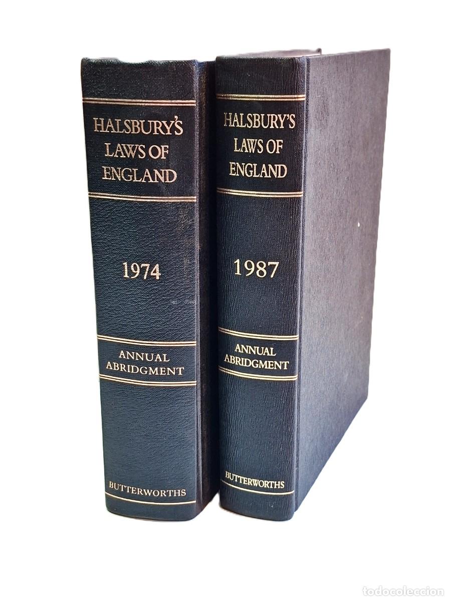 Libri di seconda mano: HALSBURY'S LAWS OF ENGLAND-ANNUAL ABRIDGMENT 1974 & 1987