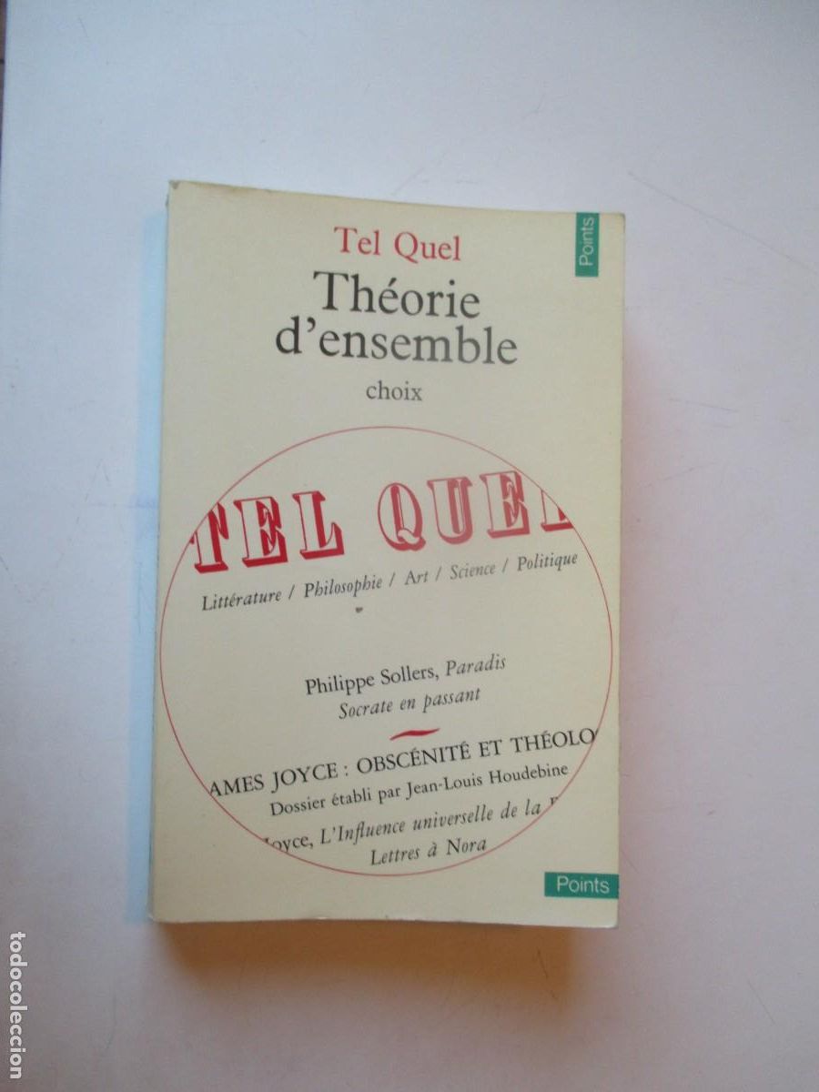 Libros de segunda mano: TEL QUEL Th&eacute;orie d&acute;ensemble (franc&eacute;s) W40770