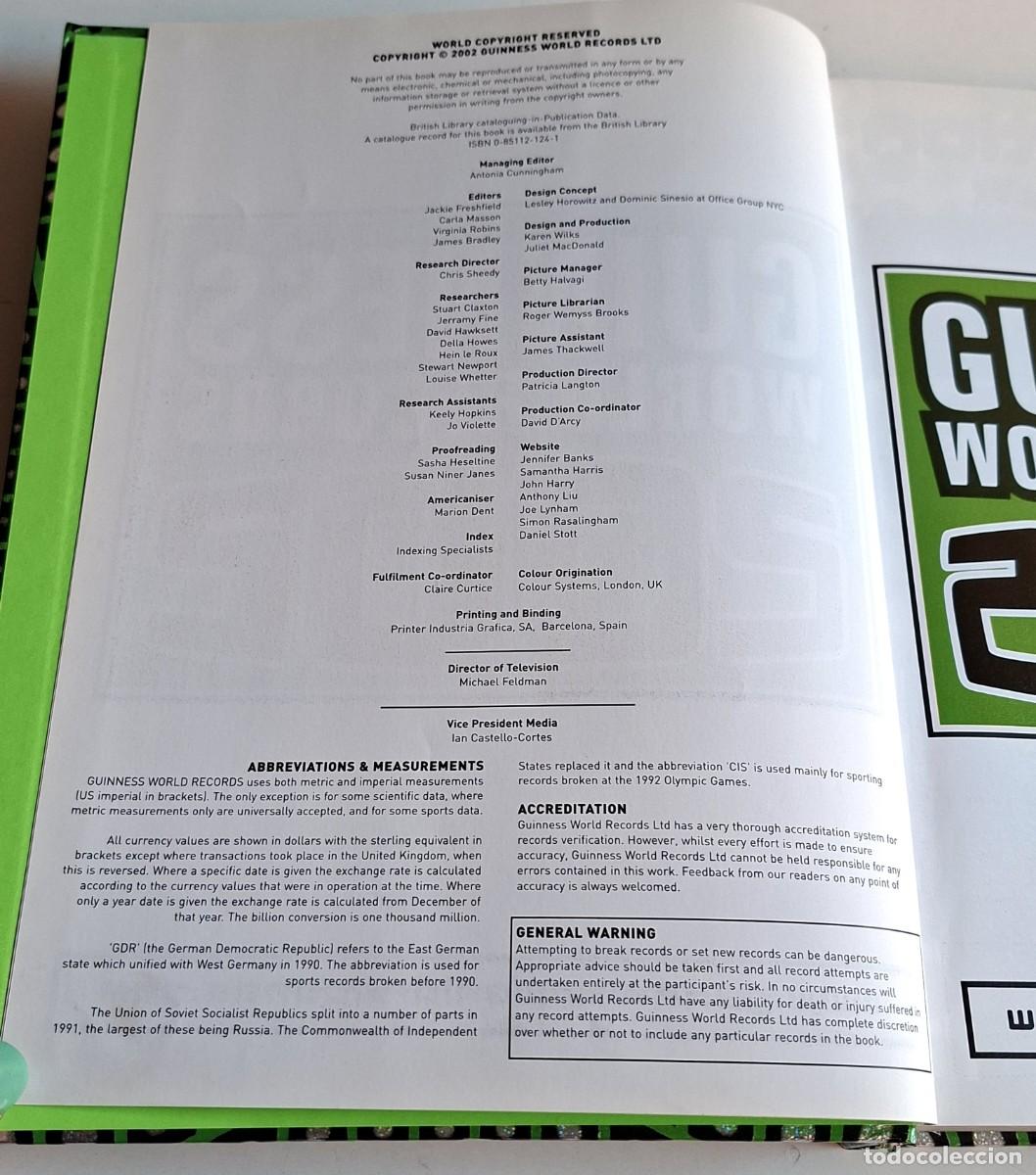Libros de segunda mano: GUINNESS WORLD RECORDS 2002 - Foto 3