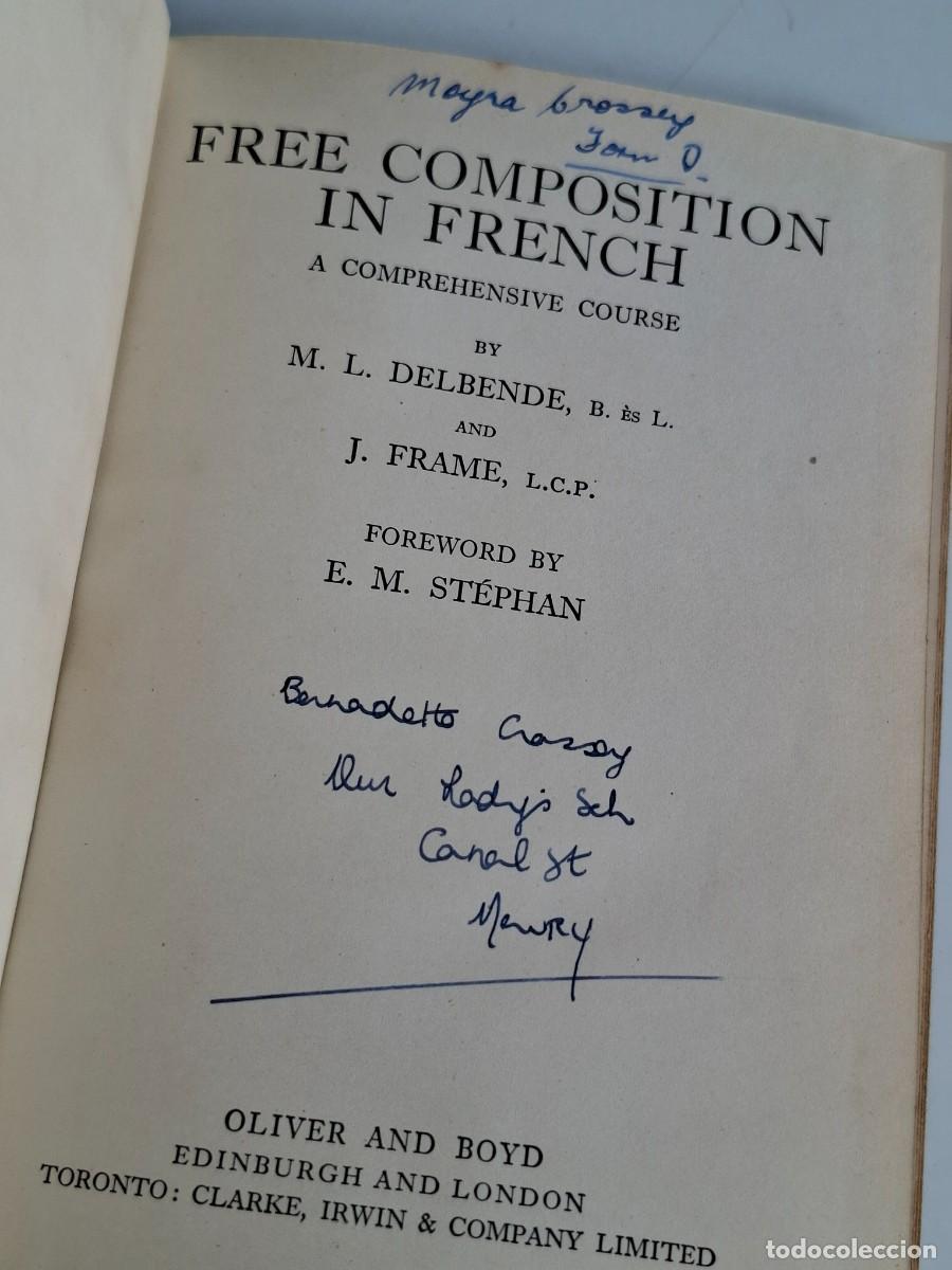 Libri di seconda mano: 1953 FREE COMPOSITION IN FRENCH - 13X19.CM