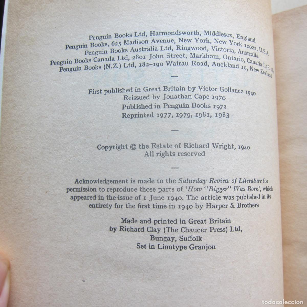 Libros de segunda mano: NATIVE SONG - RICHARD WRIGHT (PENGUIN) IDIOMAS NOVEL - Foto 8