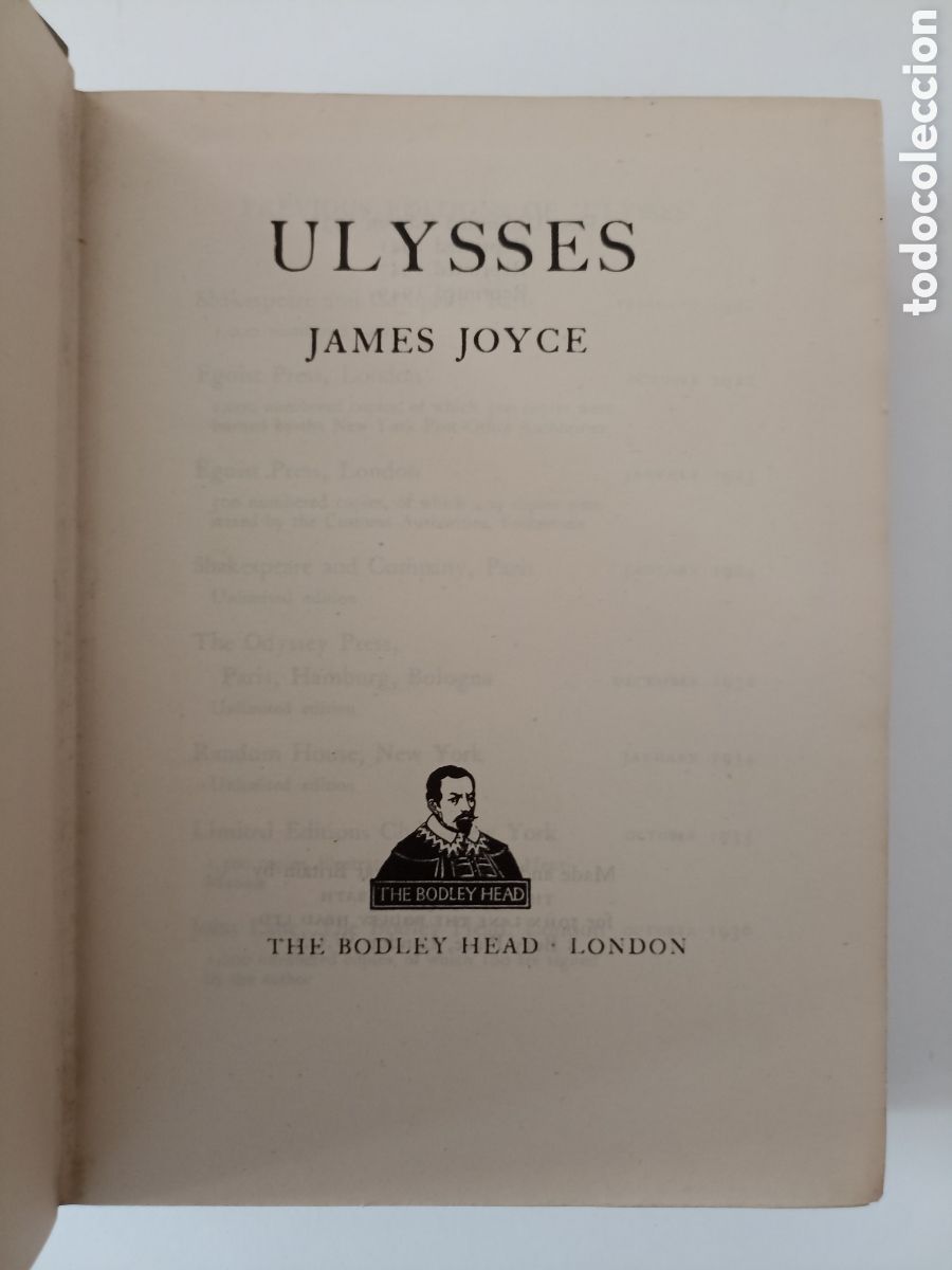 Libros de segunda mano: LIBRO EN INGL&Eacute;S James Joyce - Ulysses (The Bodley Head, London, 1949)