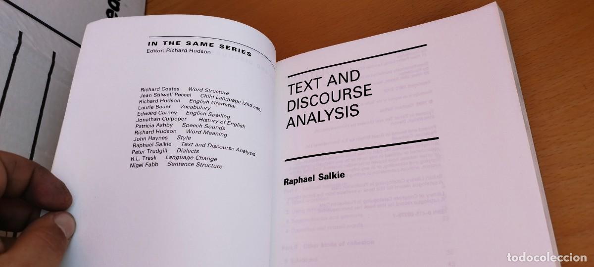 Libros de segunda mano: TEXT AND DISCOURSE ANALYSIS / RAPHAEL SALKIE / KARA 33 - Foto 6