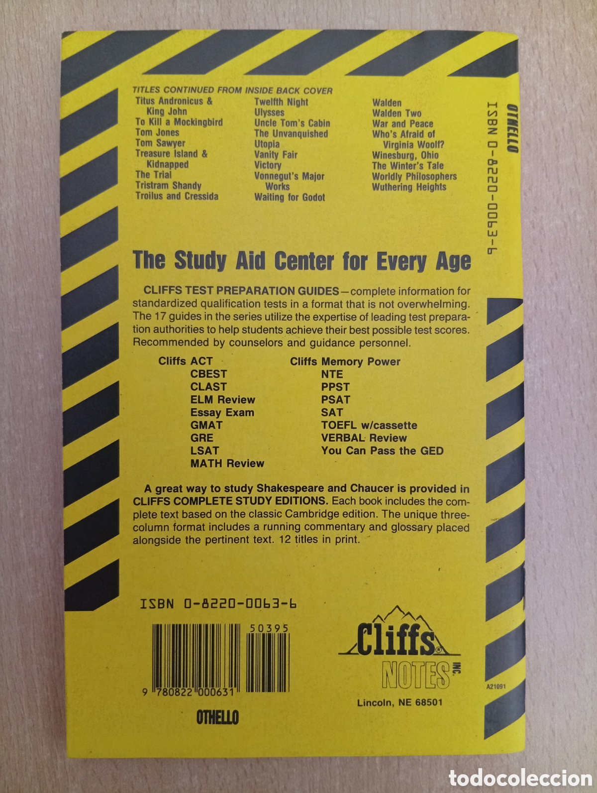 Libros de segunda mano: CLIFFS NOTES ON SHAKESPEARES OTHELLO - Foto 2