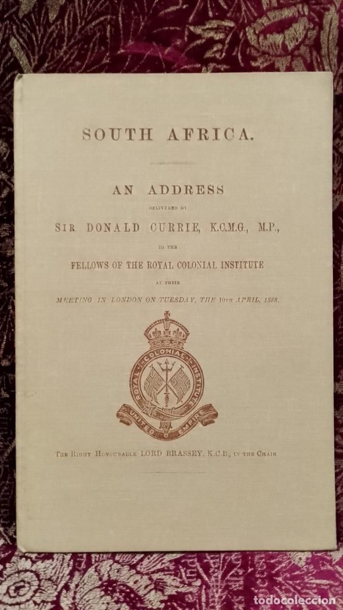 Libros de segunda mano: South Africa an Address by Sir Donald Currie