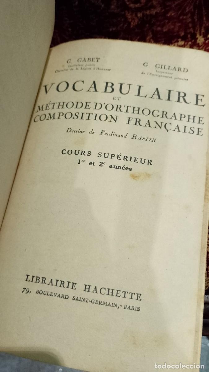 Libros de segunda mano: Vocabulaire M&eacute;thode D&acute;Orthographe 1946 - Foto 3