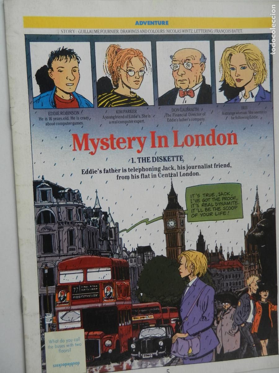 Libros de segunda mano: MYSTERY IN LONDO - 1 THE DISKETTE - ADVENTURE EN INGLES