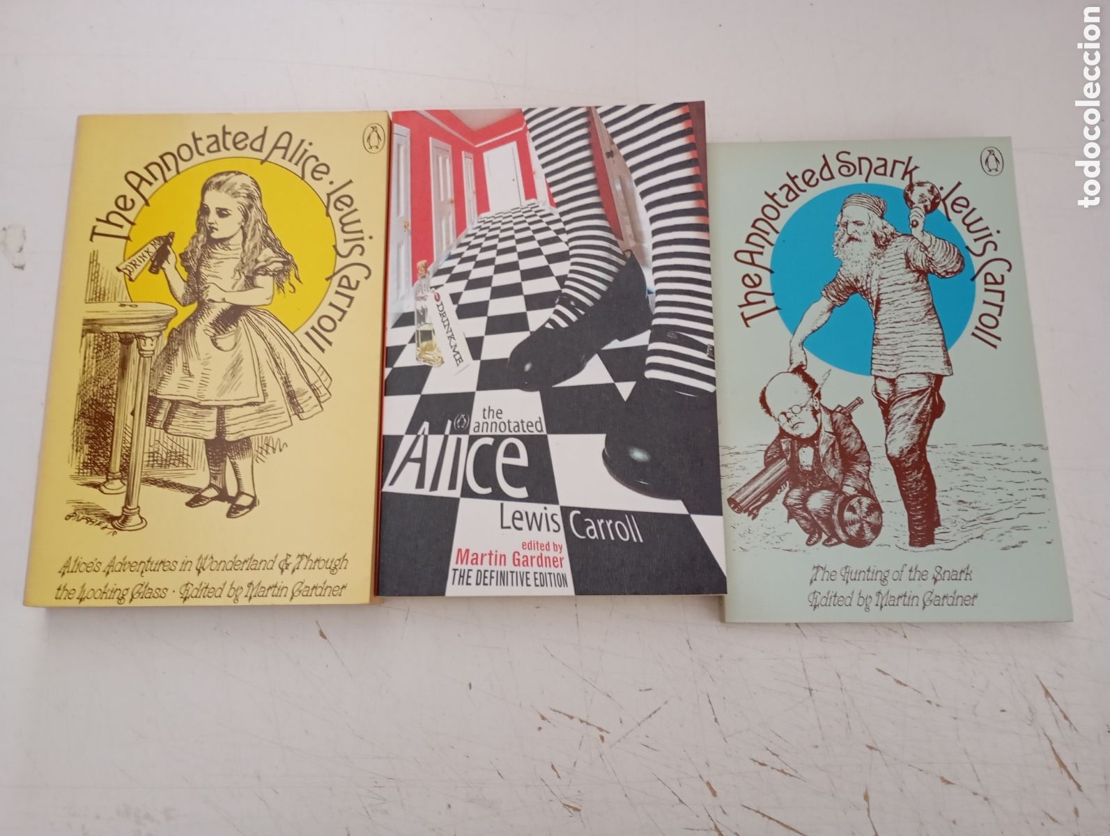 Libri di seconda mano: THE ANNOTATED ALICE, SNARK, ALICE THE DEFINITIVE EDITION - LEWIS CARROLL - EDITED BY MARTIN GARDNER