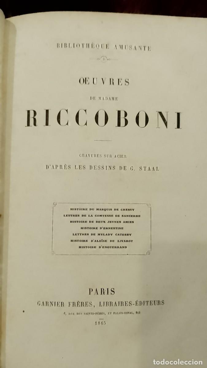 Livres d'occasion: Oeuvres de Madame 1865 Riccoboni