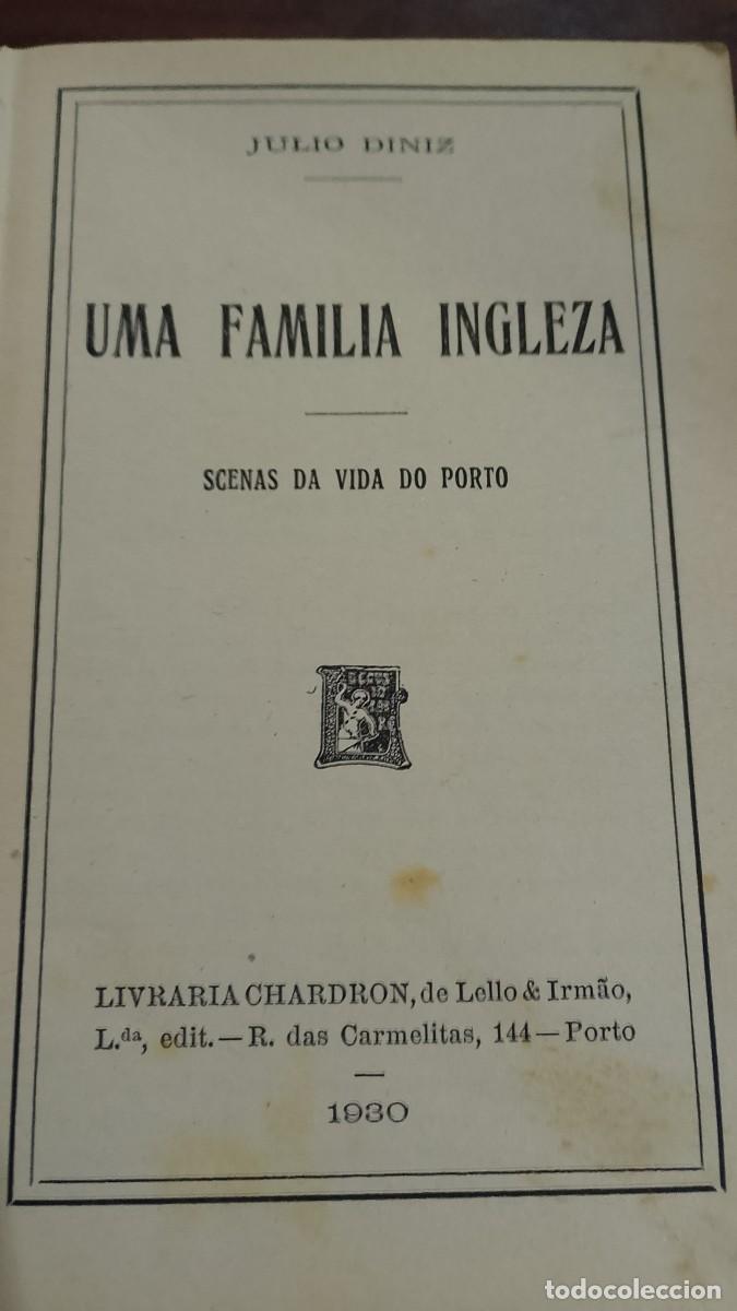 Libros de segunda mano: Uma Fam&iacute;lia Inglesa 1930 Julio Diniz