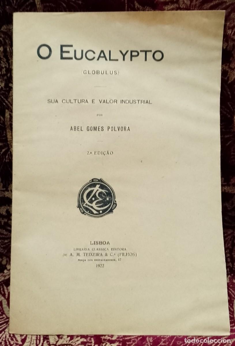Libros de segunda mano: O Eucalipto 1922 Abel Gomes Polvora