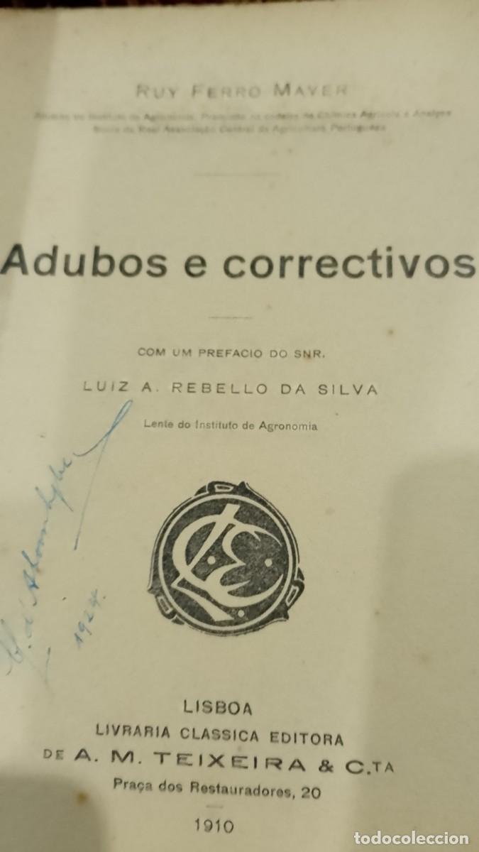 Libros de segunda mano: Adubos e Correctivos 1910 Ruy Ferro Mayer