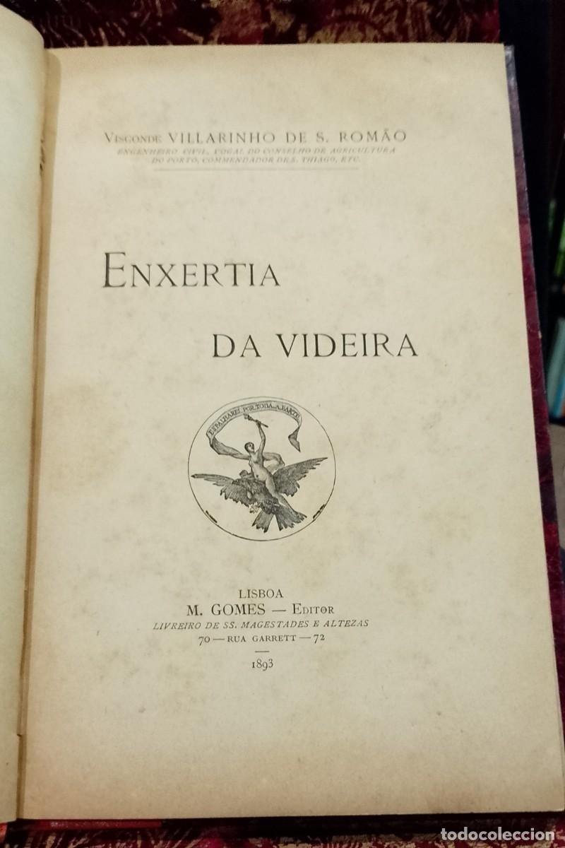 Libros de segunda mano: Enxertia da Videira 1893 Visconde Villarinho de S. Rom&atilde;o