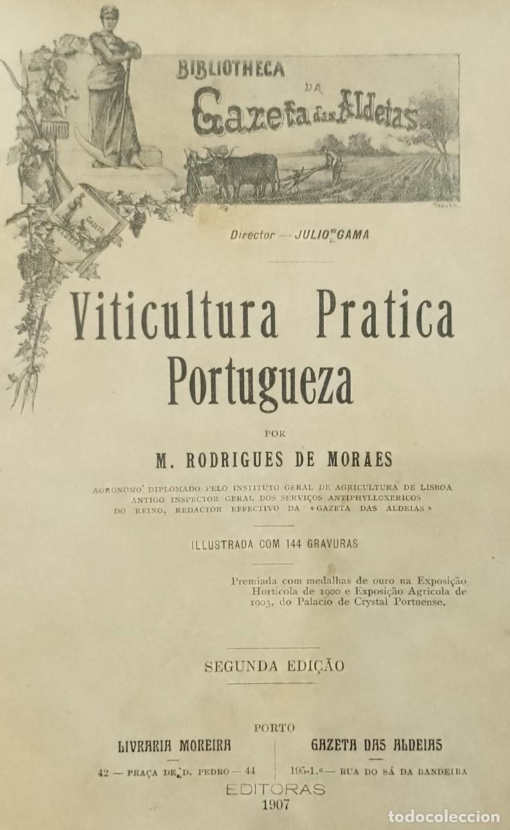 Libros de segunda mano: Viticultura Pratica Portugueza 1907 M. Rodrigues de Moraes