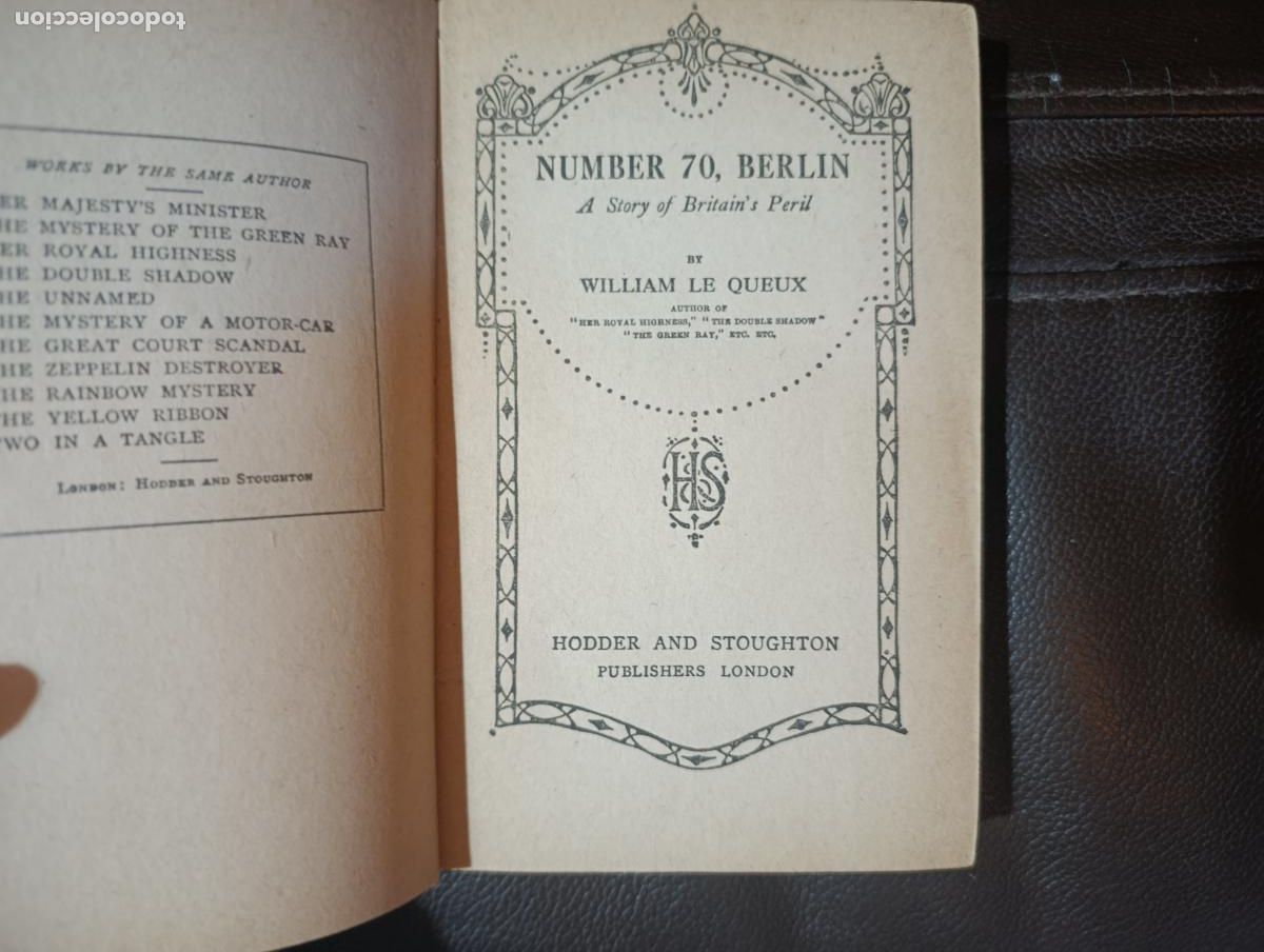 Libros de segunda mano: NUMBER 70 BERLIN WILLIAM LE QUEUX - Foto 1