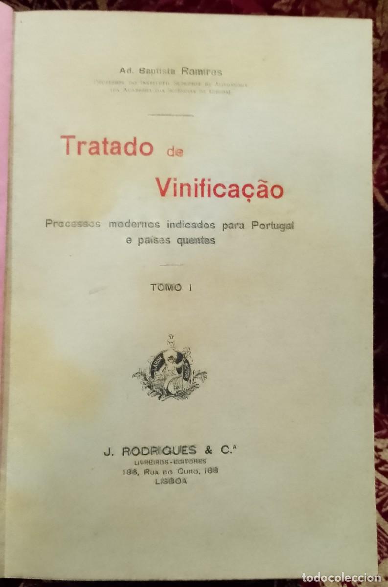Libros de segunda mano: Tratado de Vinifica&ccedil;&atilde;o - A. D. Baptista Ramires