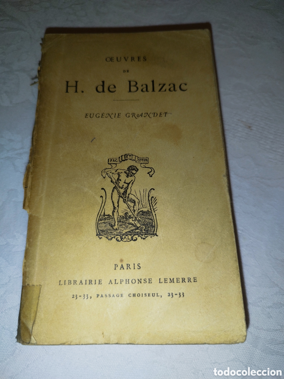 Libros de segunda mano: BALZAC: EUGENIE GRANDET. LIBRAIRIE ALPHONSE LEMERRE, PARIS, 1948