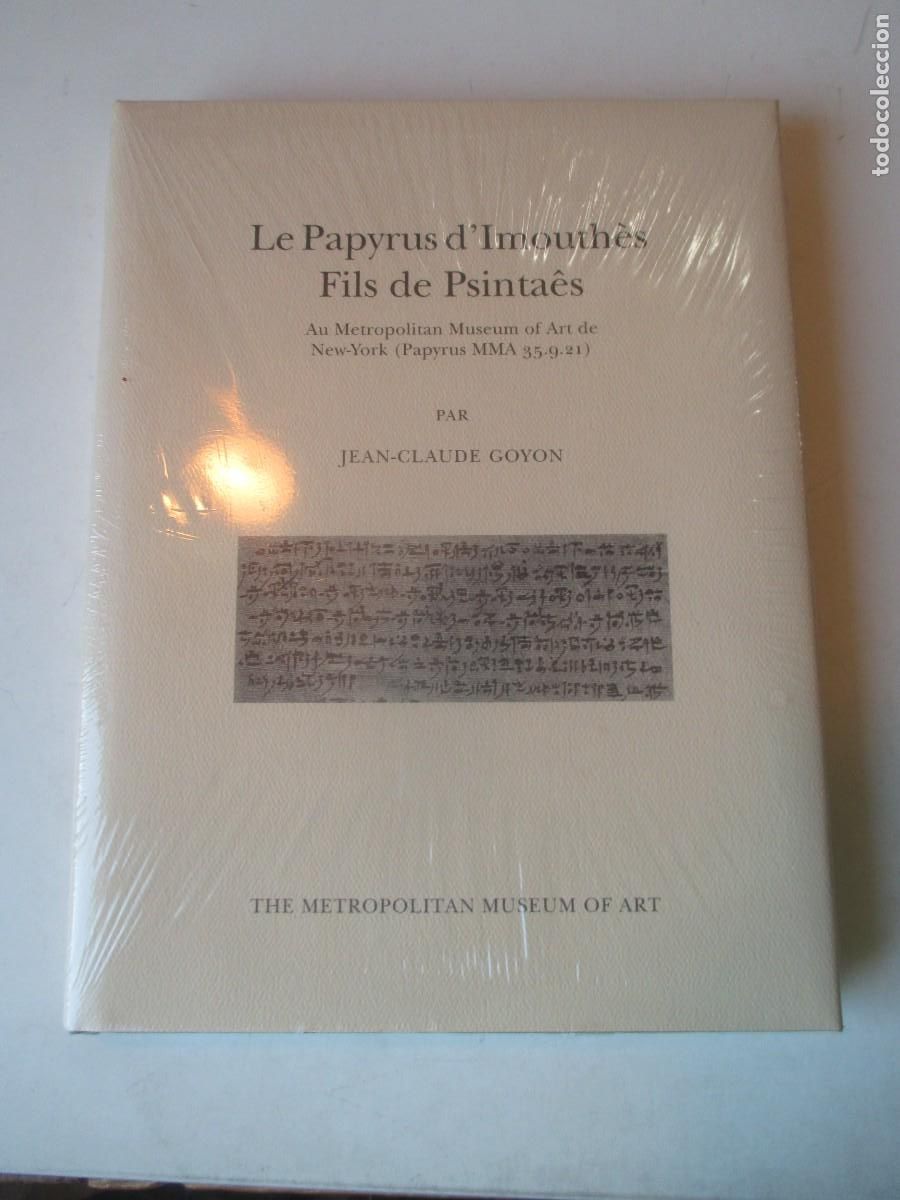 Libros de segunda mano: JEAN-CLAUDE GOYON Le Papyrus d&acute;Imouthes Fils de Psinta&ecirc;s (ingl&eacute;s) W41358