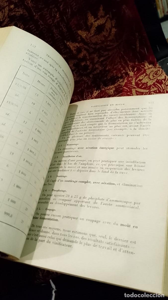 Libros de segunda mano: Techniques Modernes de Vinification 1957 E. Br&eacute;mond - Foto 4