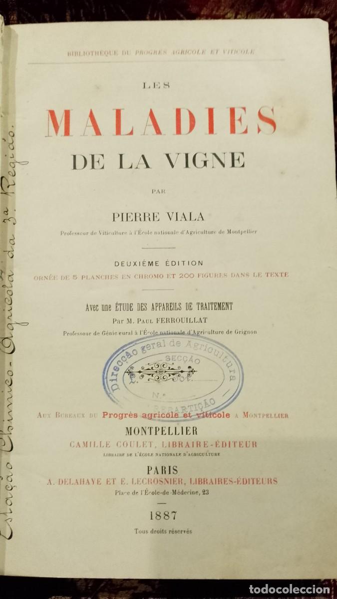 Libros de segunda mano: Les Maladies de la Vigne 1887 Pierre Viala