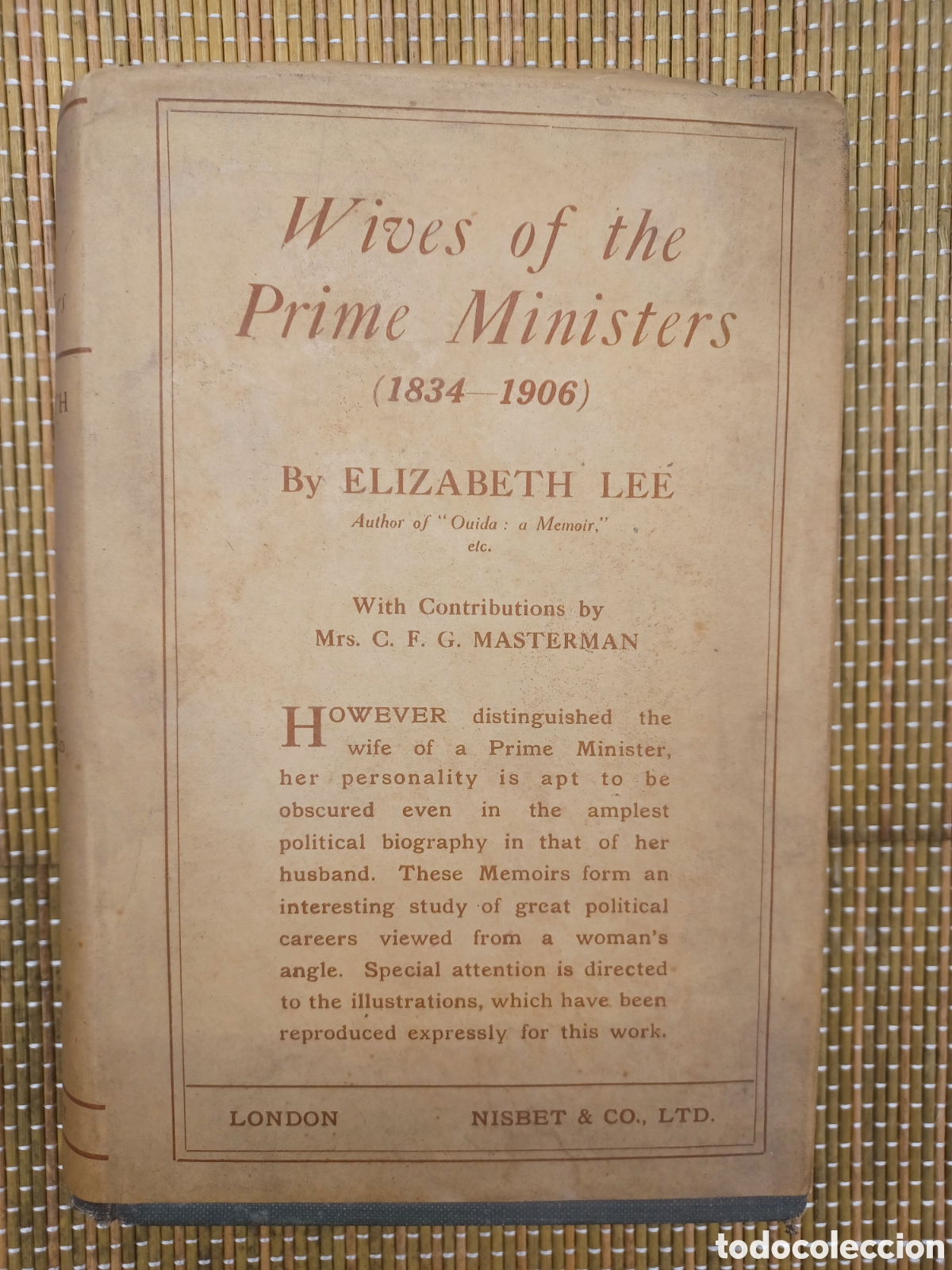 Libros de segunda mano: Wives of the Prime Ministers, 1834-1906 by Elizabeth Lee