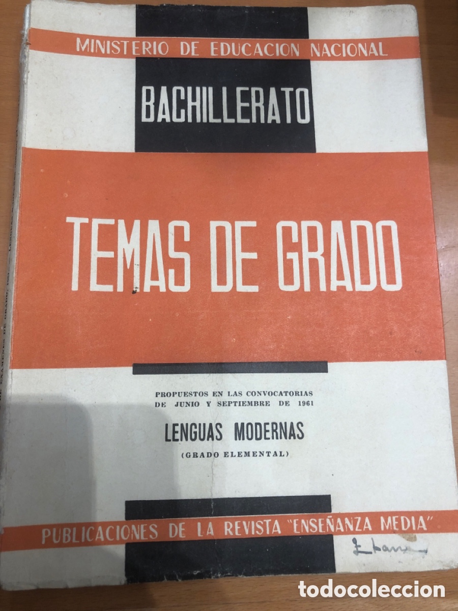 Libros de segunda mano: Temas de grado bachillerato (lenguas modernas