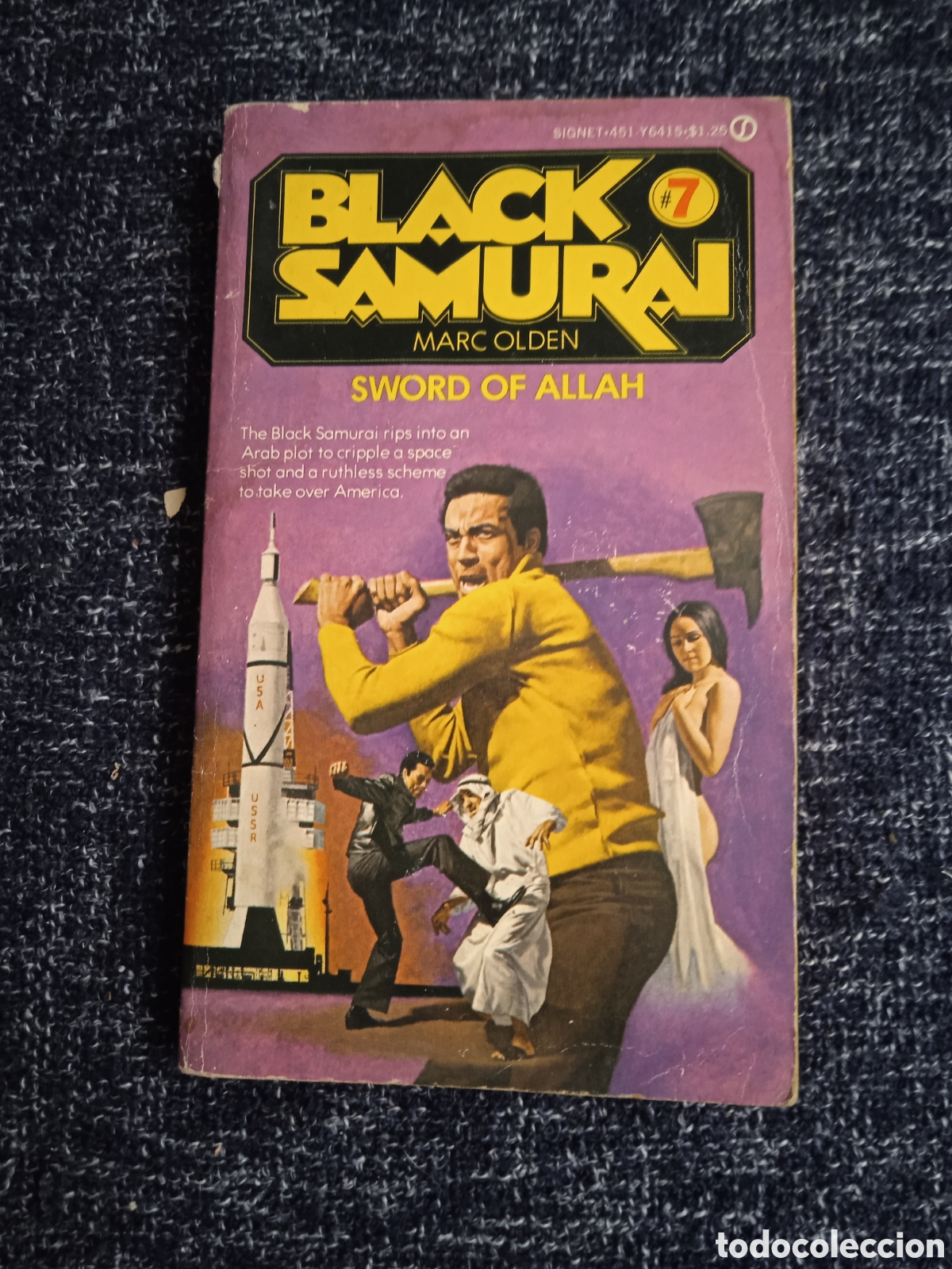 Libros de segunda mano: Black Samurai n&ordm; 7 SWORD OF ALLAH / Marc. Olden -en ingles - ARTES MARCIALES