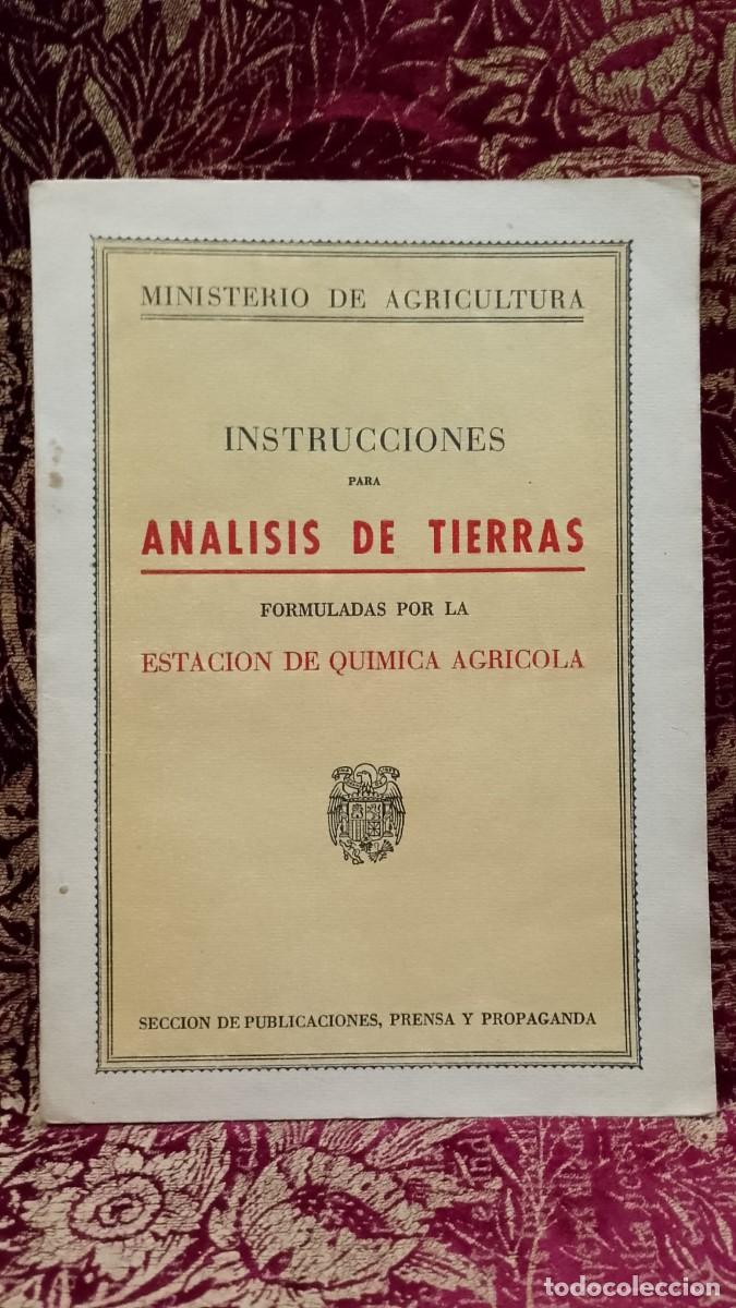 Libros de segunda mano: Instrucciones para Analisis de Tierras
