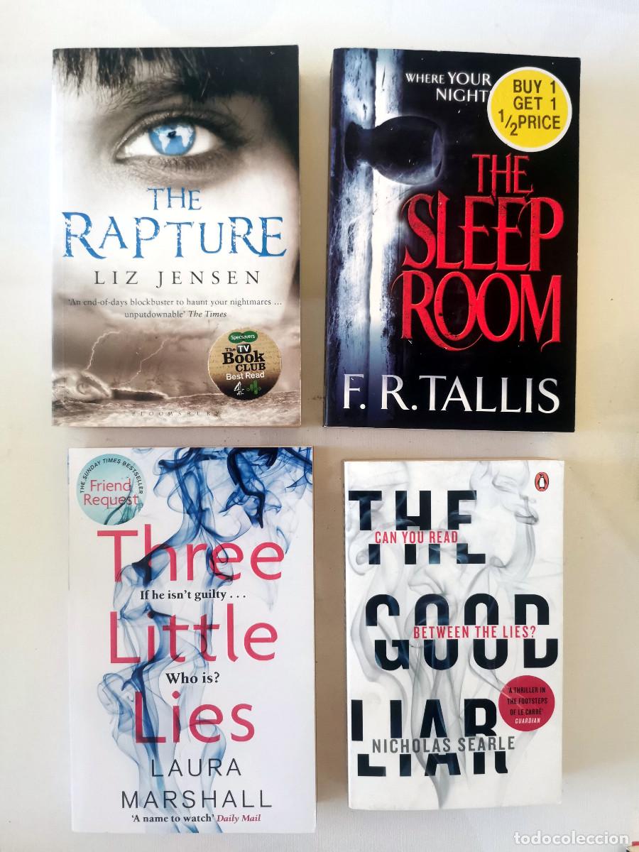Libri di seconda mano: Three Little Lies Laura Marshall The rapture Liz Jensen The Sleep Room F R Tallis The Good Liar.