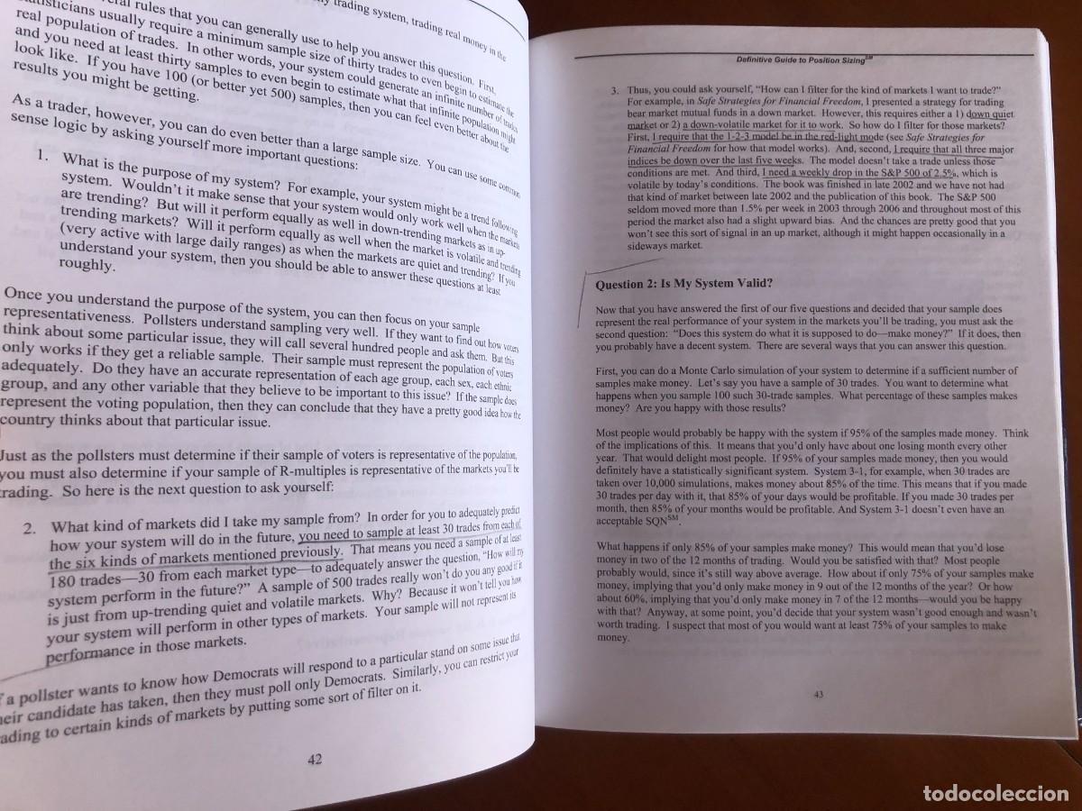 Libros de segunda mano: Van Tharp&acute;s definive guide to position sizing. Ingl&eacute;s - Foto 5