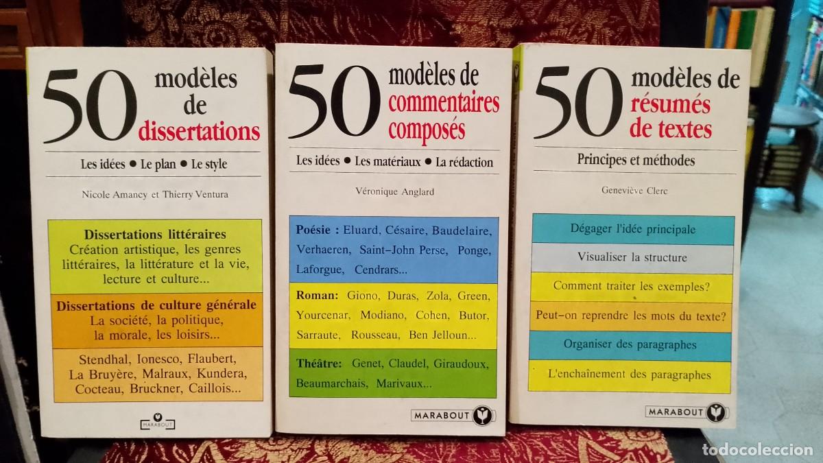 Libri di seconda mano: 50 Mod&eacute;les de r&eacute;sum&eacute;s de textes / Commentaires compos&eacute;s / Dissertations