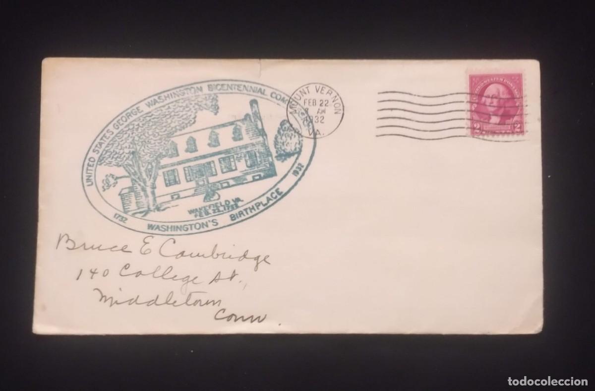 Libros de segunda mano: TS) 1932 UNITED STATES,CANCELLATION STAMP,WITH THE CENTENARY OF THE BIRTH OF GEORGE WASHINGTON,VF.